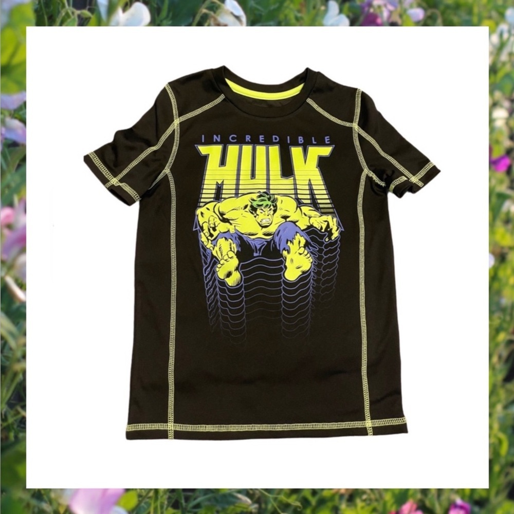 JUMPING BEANS MARVEL Boy's Swim Shirt Rashguard- Black Size 8.